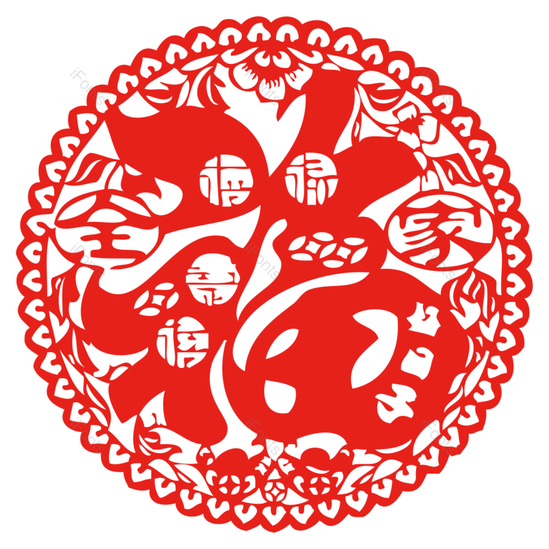 中国风图片,花纹元素,图案PNG,窗花免抠素材